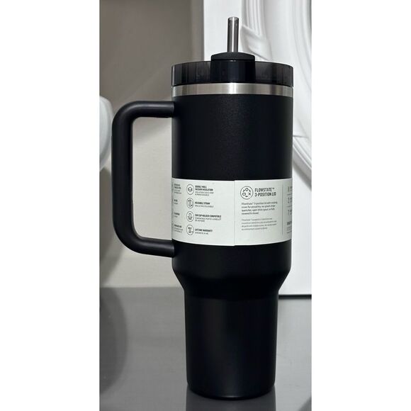 Stanley Quencher H2.0 FlowState Tumbler 40oz, BLACK 2.0 - Picture 2 of 4
